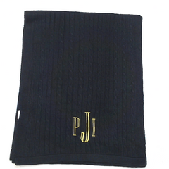 BLOOPER CLOTHING: Monogrammed Cable Knit Scarf