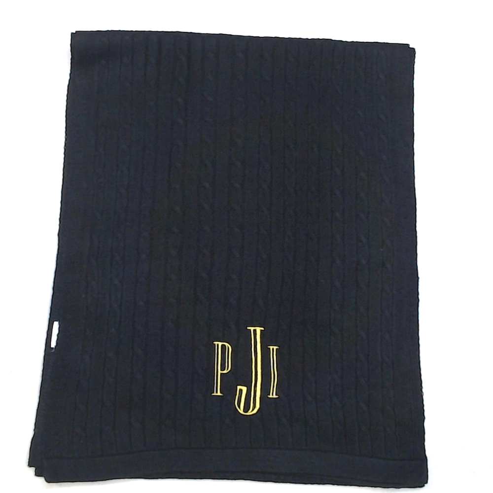 BLOOPER CLOTHING: Monogrammed Cable Knit Scarf