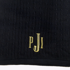 BLOOPER CLOTHING: Monogrammed Cable Knit Scarf