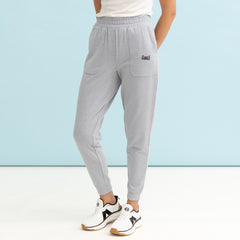 monogrammed sweatshirt joggers in heathered grey