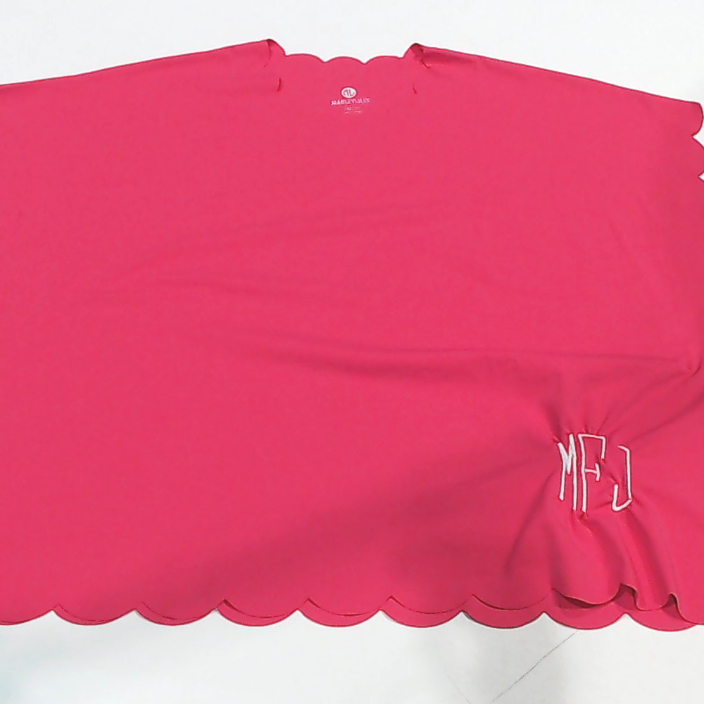 BLOOPER KIDS: Monogrammed Girls Scalloped Cover Up