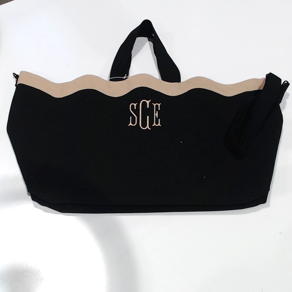 BLOOPER BAG: Monogrammed Wavy Top Weekender