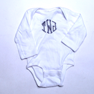 BLOOPER KIDS: Monogrammed Baby Long Sleeve Bodysuit