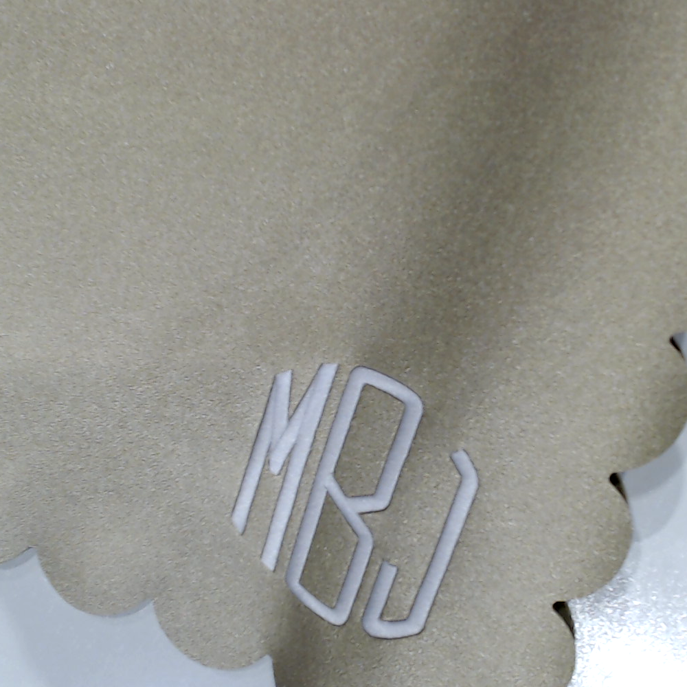 BLOOPER ACCESSORY: Monogrammed Desk Mat