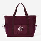 Monogrammed Carry On Tote | Burgundy