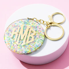 resin hearts keychain studio shot