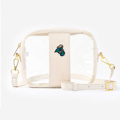 coastal carolina chanticleers clear stadium crossbody bag in bone
