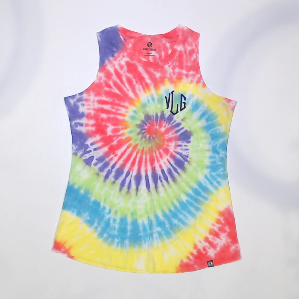 BLOOPER CLOTHING: Monogrammed Tie Dye Tank Top
