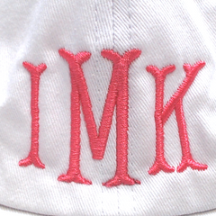 BLOOPER ACCESSORY: Monogrammed Baseball Hat