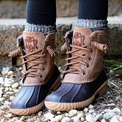 charcoal kids duck boot socks