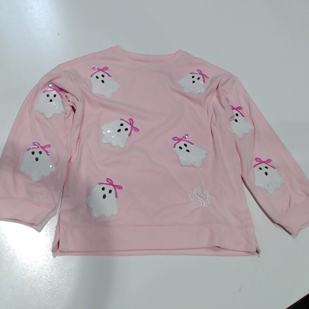 BLOOPER KIDS: Monogrammed Kids Sequin Ghost Sweatshirt
