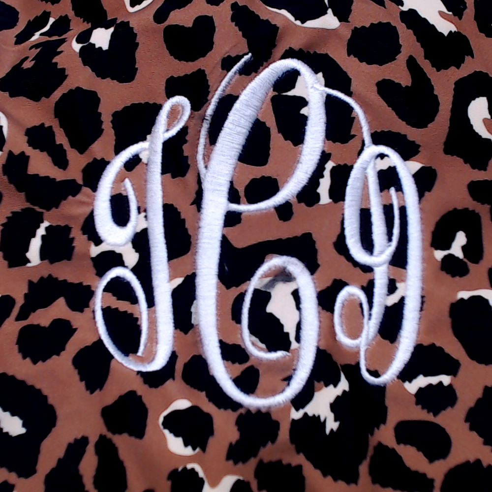 BLOOPER SWIM: Monogrammed High Neck Bikini Top