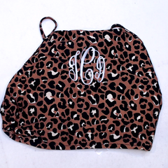 BLOOPER SWIM: Monogrammed High Neck Bikini Top