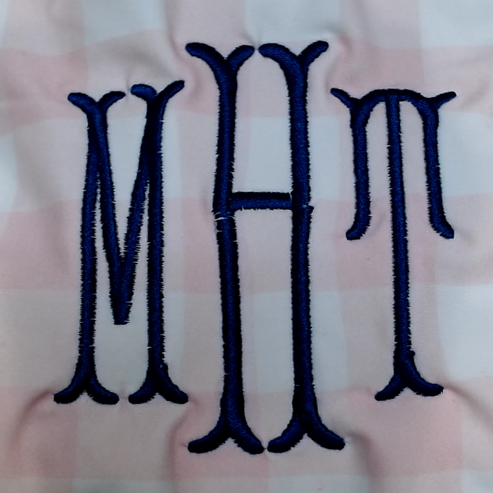 BLOOPER SWIM: Monogrammed High Neck Bikini Top