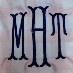 BLOOPER SWIM: Monogrammed High Neck Bikini Top