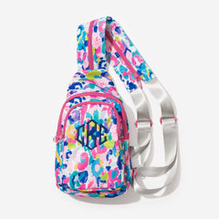 Personalized Sling Backpack in Watercolor Cheetah