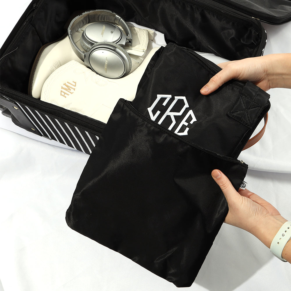 packable weekend duffle foleded into zipper pouch