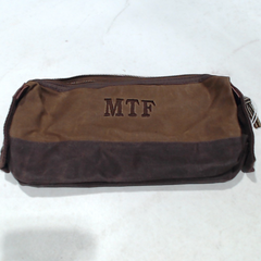 BLOOPER BAG: Personalized Waxed Canvas Dopp Kit