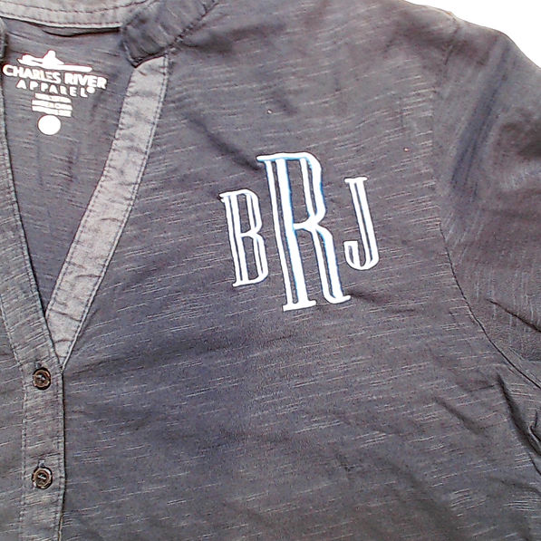 BLOOPER CLOTHING: Monogrammed Henley