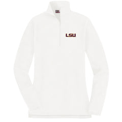 lsu white pullover sweatshirt