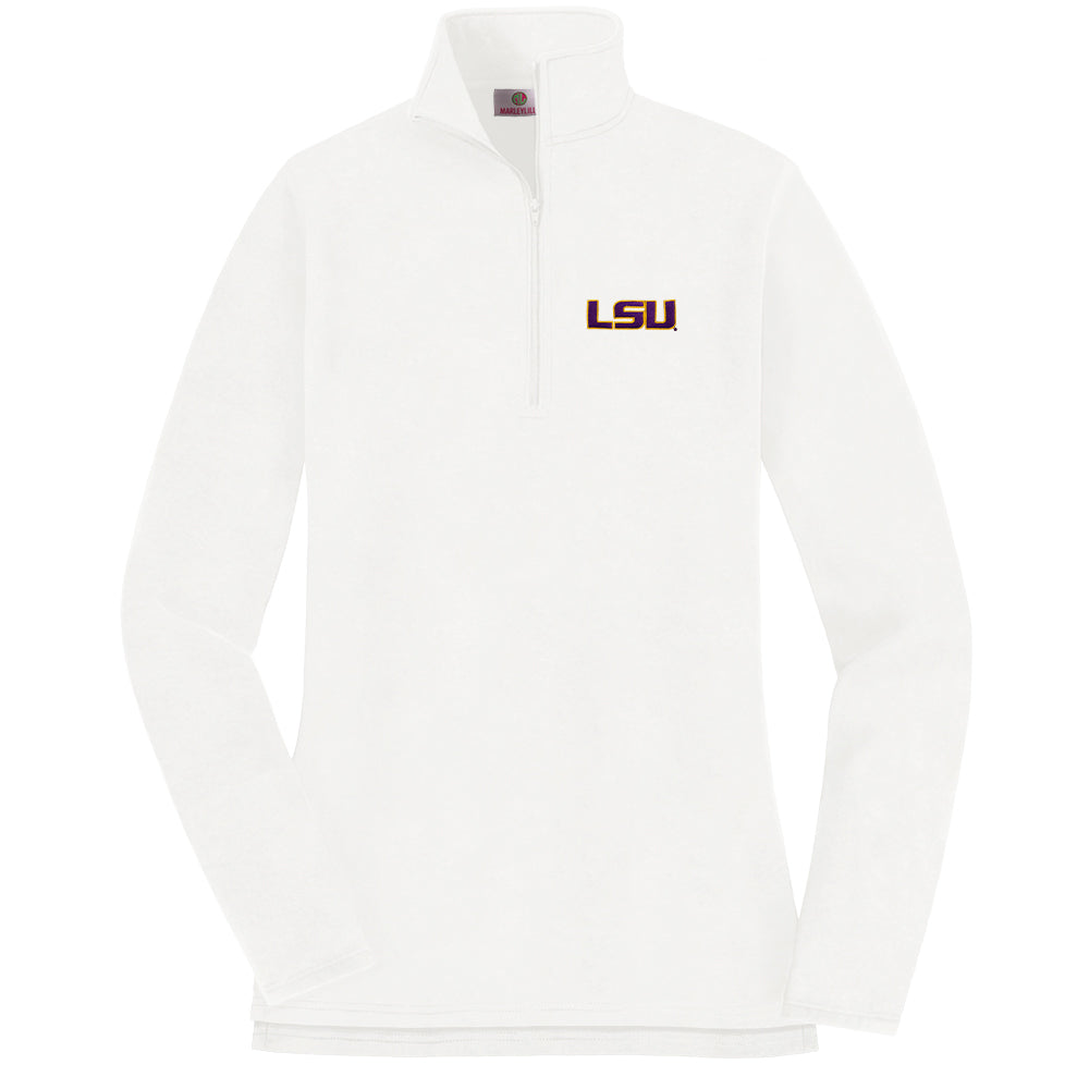 lsu white pullover sweatshirt
