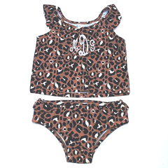 BLOOPER KIDS: Monogrammed Kids Ruffle Tankini