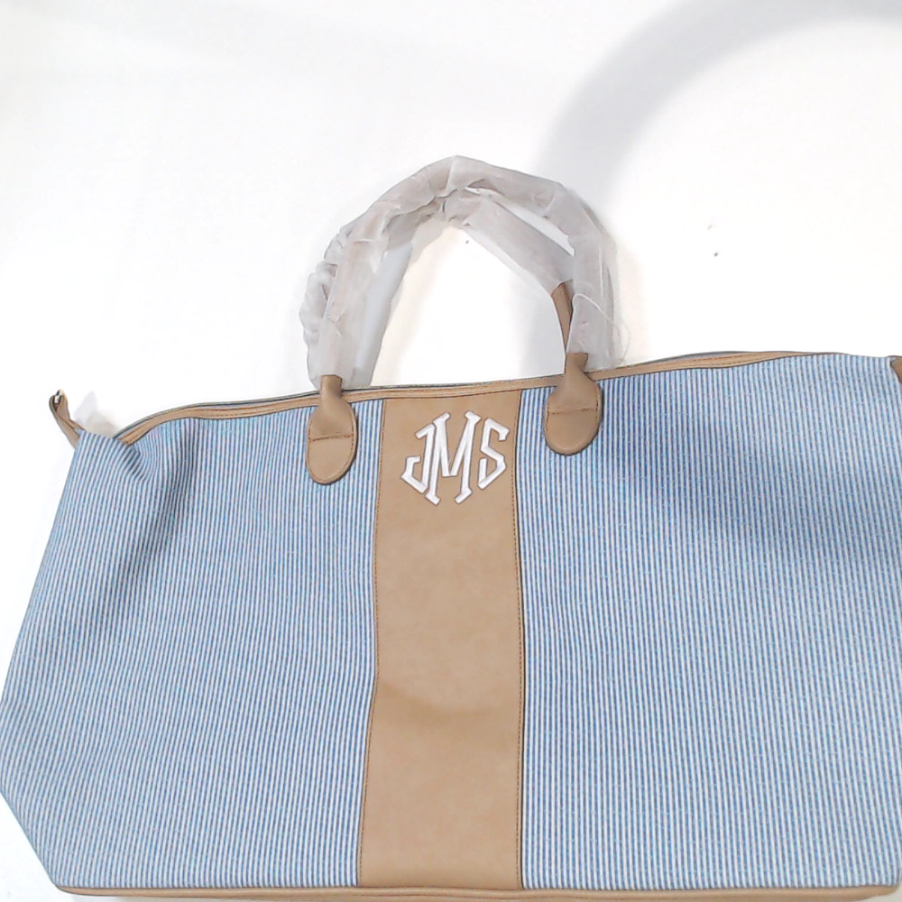 BLOOPER BAG: Monogrammed Seersucker Weekender - Promotional