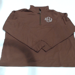 BLOOPER CLOTHING: Monogrammed Collared Half Zip Pullover