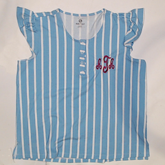 BLOOPER CLOTHING: Monogrammed Ruffle Top
