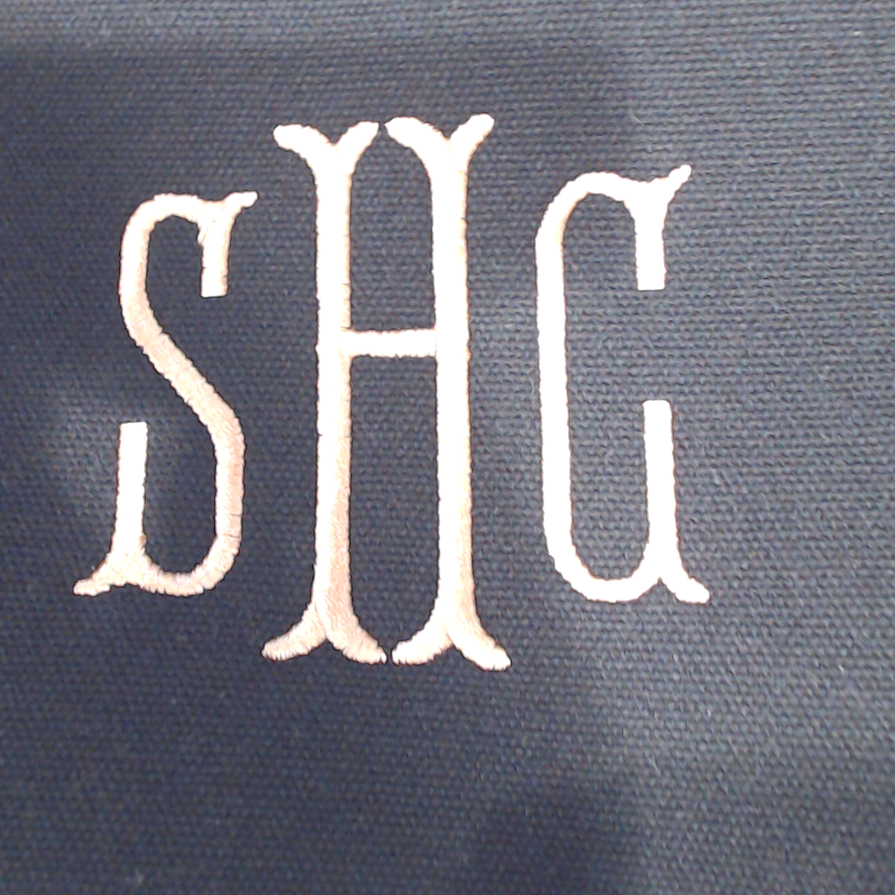BLOOPER BAG: Monogrammed Wavy Top Cosmetic Bag