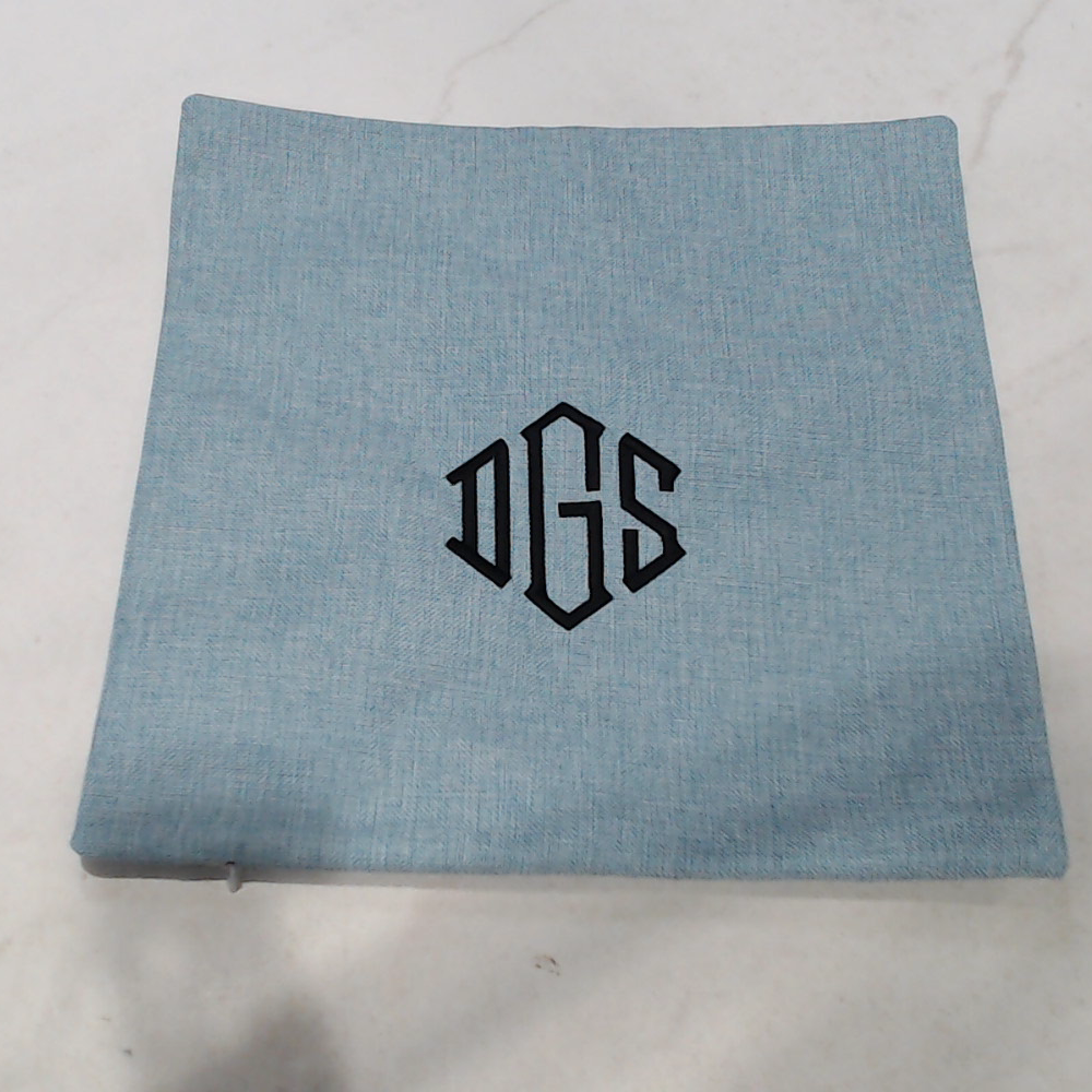 BLOOPER ACCESSORY: Monogrammed Linen Pillow Case