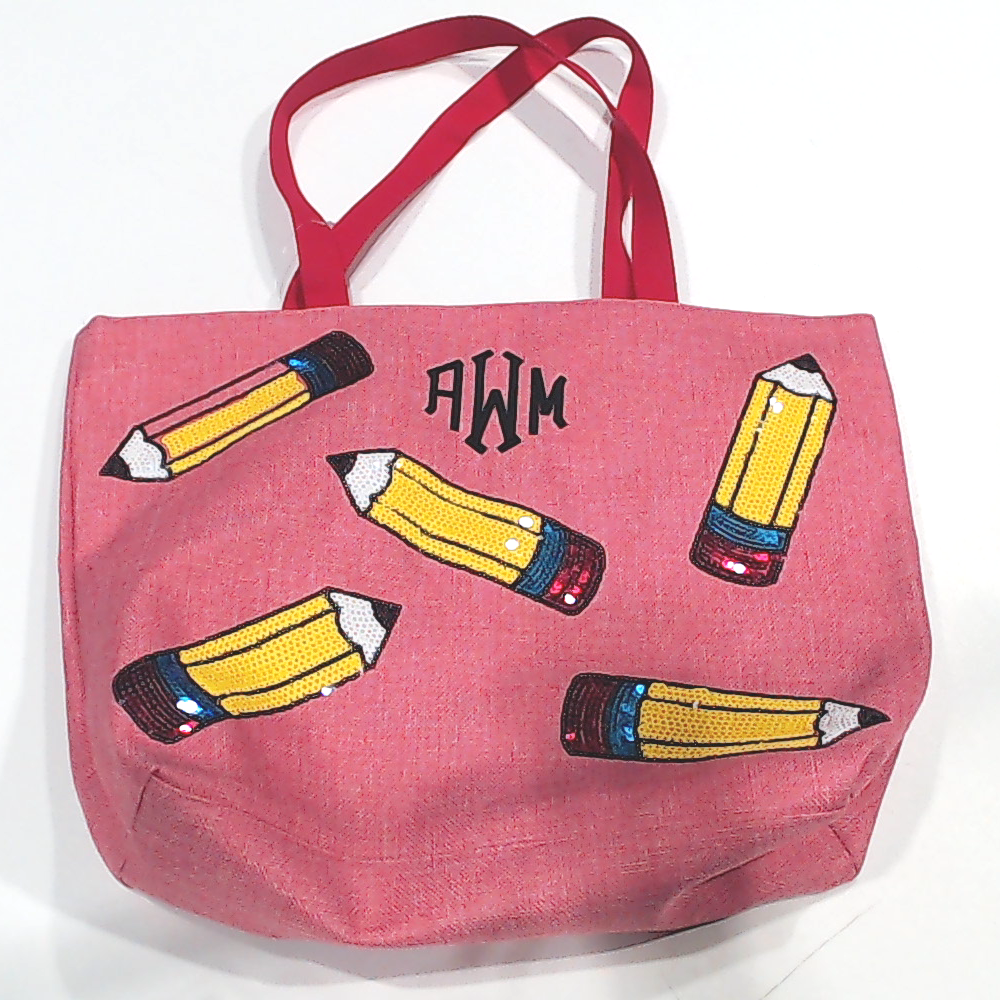 BLOOPER BAG: Monogrammed Sequin Tote Bag