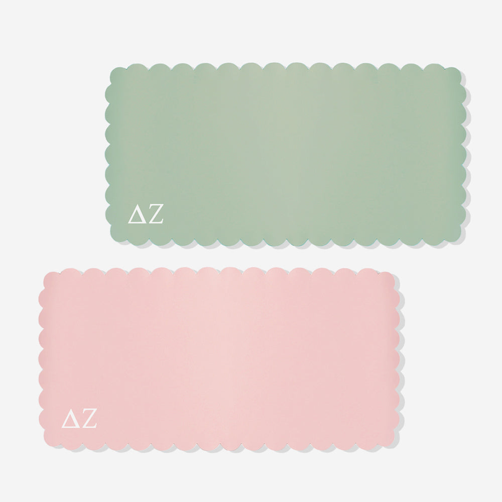 Delta Zeta Desk Mat | Faux Leather Sorority Desk Mat
