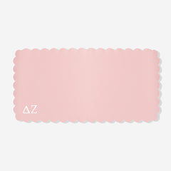 Delta Zeta Desk Mat in Blush | Faux Leather Sorority Desk Mat