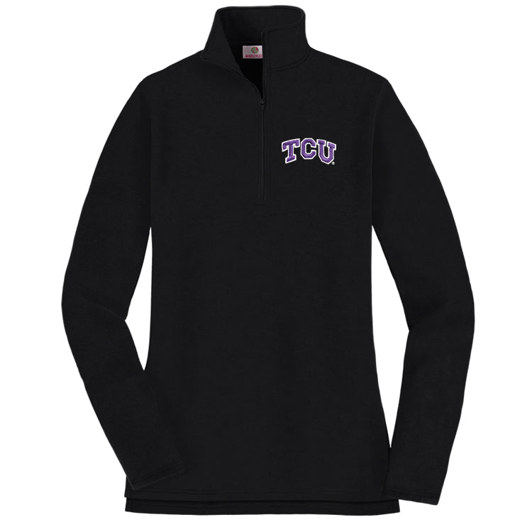 TCU Pullover Sweatshirt in Black