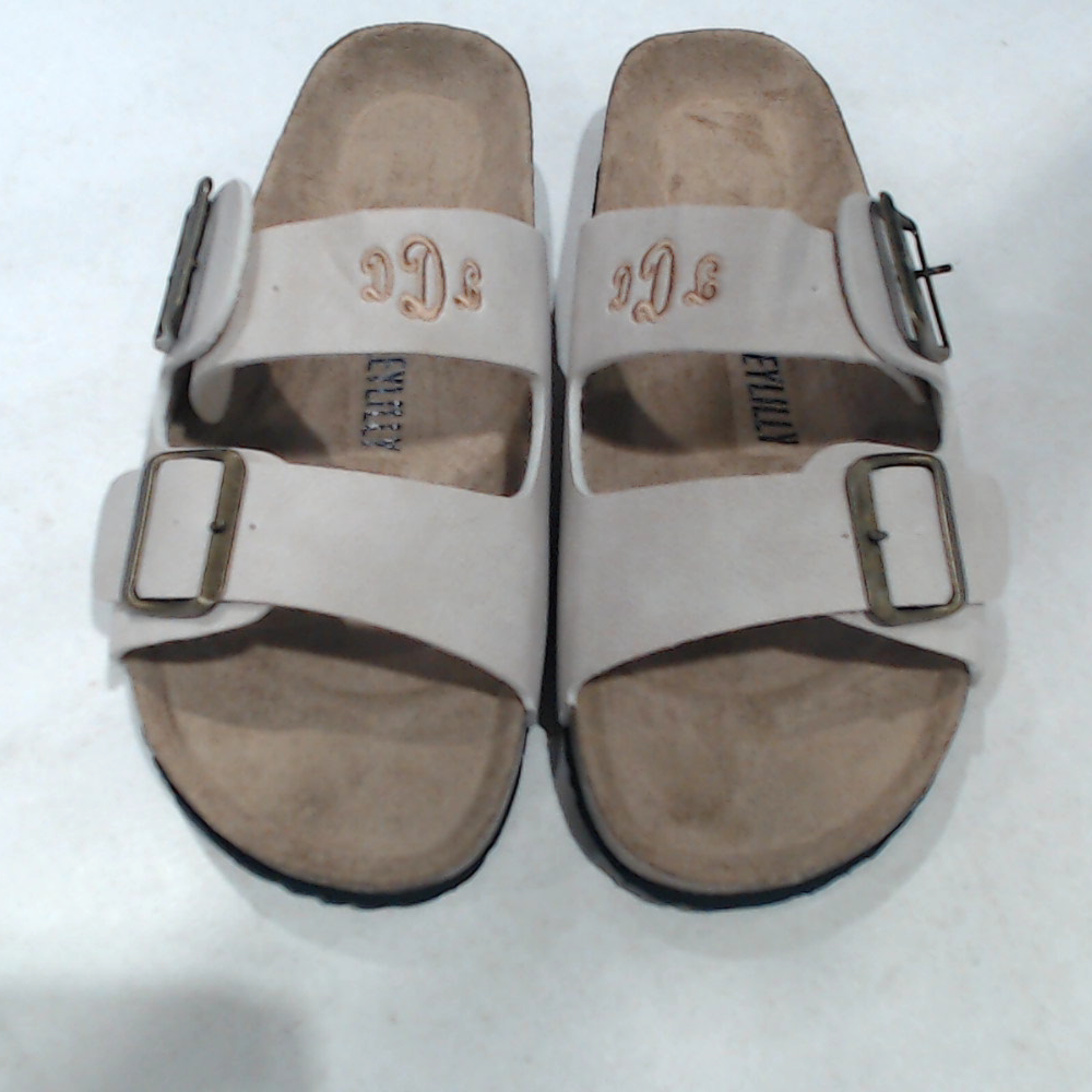 BLOOPER SHOES: Monogrammed Double Strap Sandals