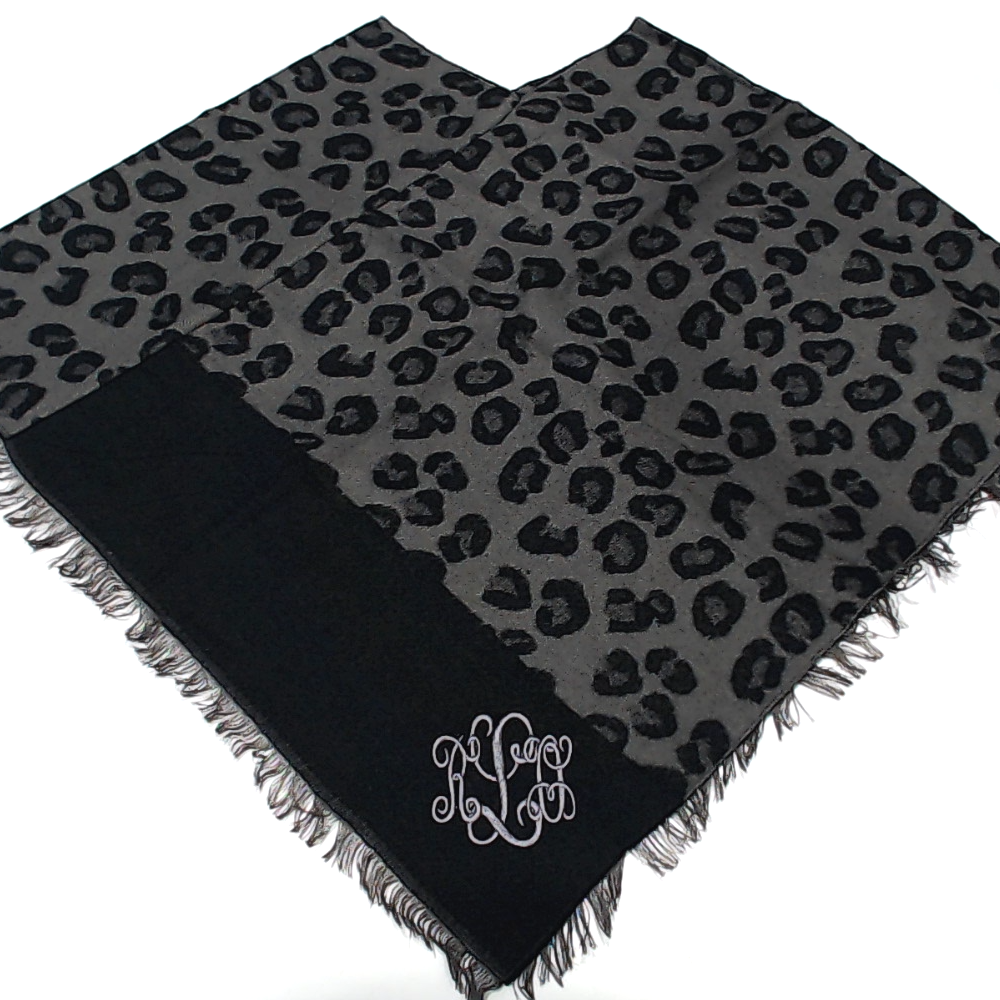 BLOOPER CLOTHING: Monogrammed Leopard Poncho