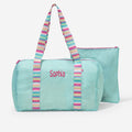 monogrammed kids activity bag in mint