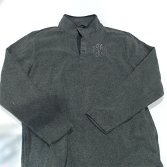 BLOOPER CLOTHING: Monogrammed Heathered Fleece Quarter Zip