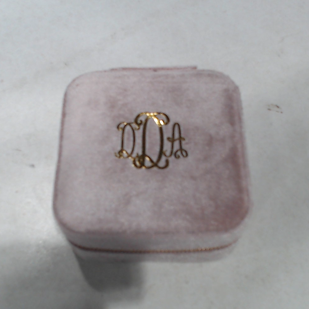 BLOOPER ACCESSORY: Monogrammed Velvet Travel Jewelry Case