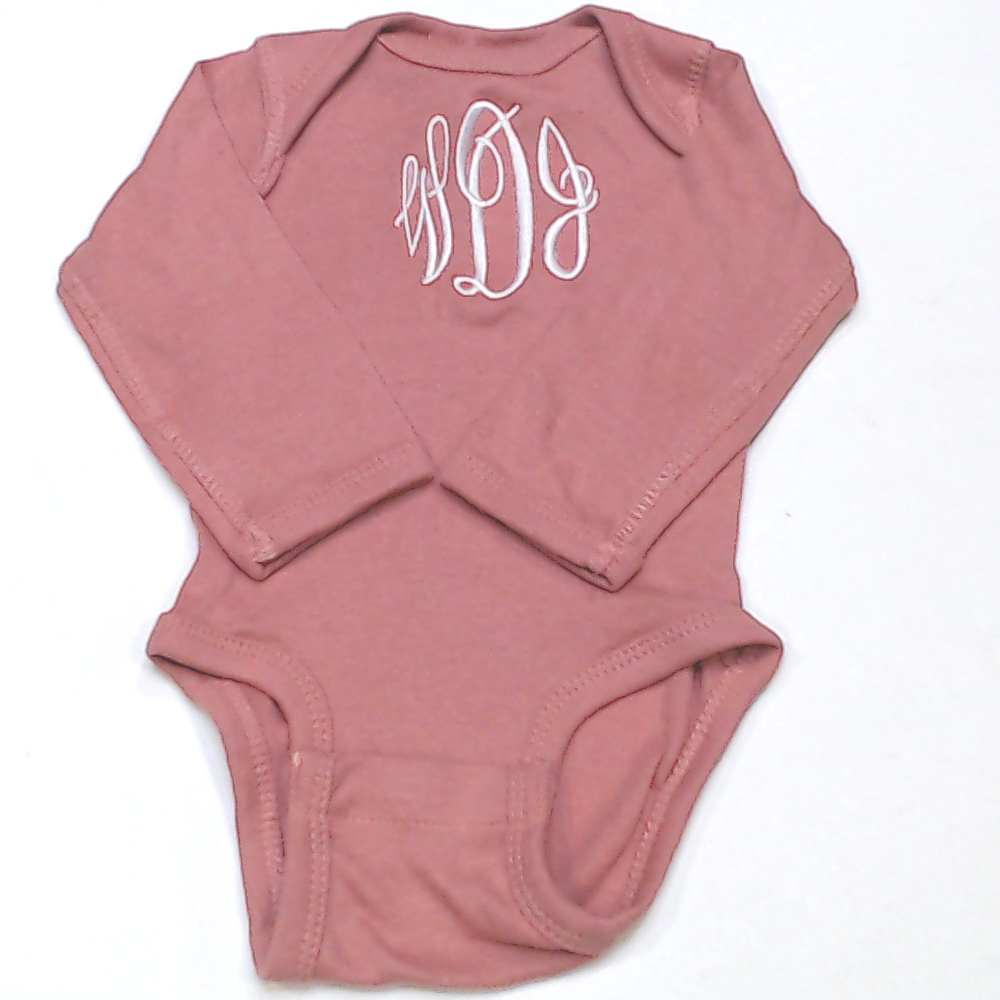 BLOOPER KIDS: Monogrammed Baby Long Sleeve Bodysuit