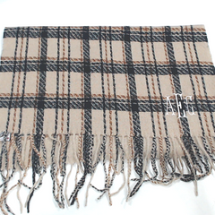 BLOOPER ACCESSORY: Monogrammed Plaid Scarf