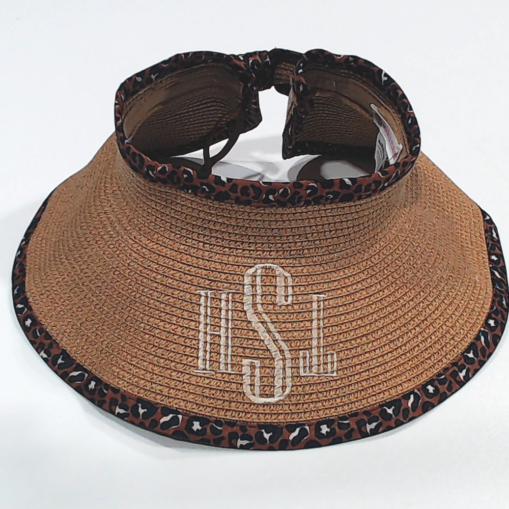 BLOOPER ACCESSORY: Monogrammed Packable Straw Hat