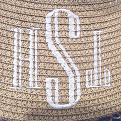 BLOOPER ACCESSORY: Monogrammed Packable Straw Hat