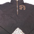 BLOOPER CLOTHING: Monogrammed Quarter Zip Sweatshirt
