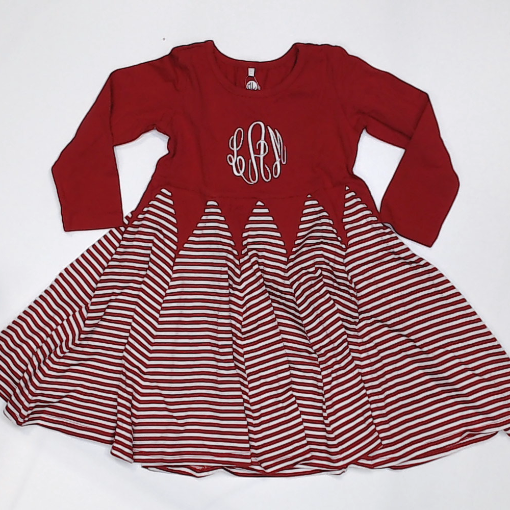 BLOOPER KIDS: Monogrammed Kids Twirl Dress