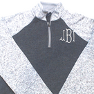 BLOOPER CLOTHING: Monogrammed Colorblock Quarter Zip Pullover
