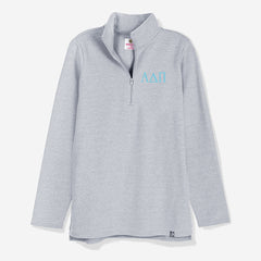 Alpha Delta Pi Pullover Sweatshirt in Heathered Gray | Sorority Quarter Zip