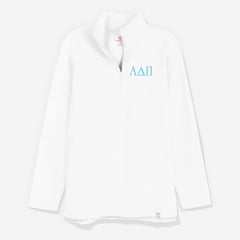 Alpha Delta Pi Pullover Sweatshirt in White | Sorority Quarter Zip