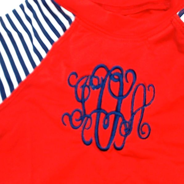 BLOOPER KIDS: Monogrammed Toddler Rash Guard